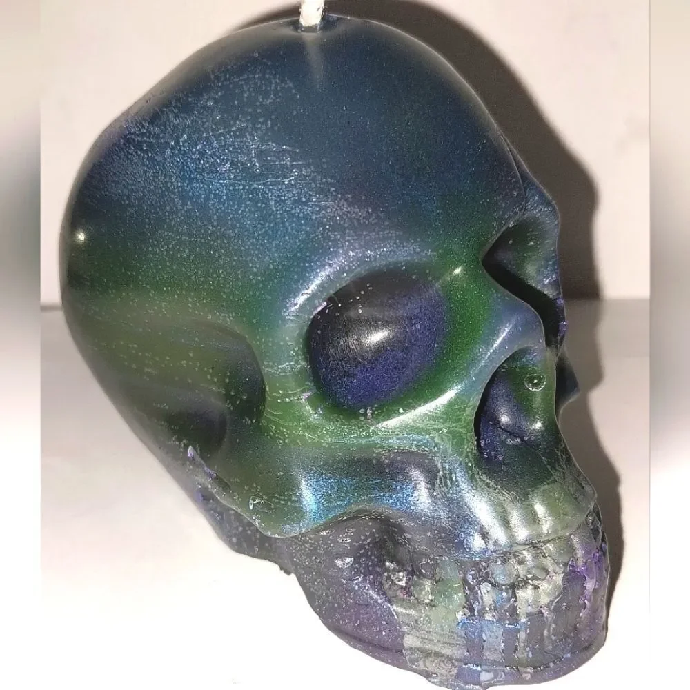 Handcrafted from our new limited edition, Raging skull head candle collection